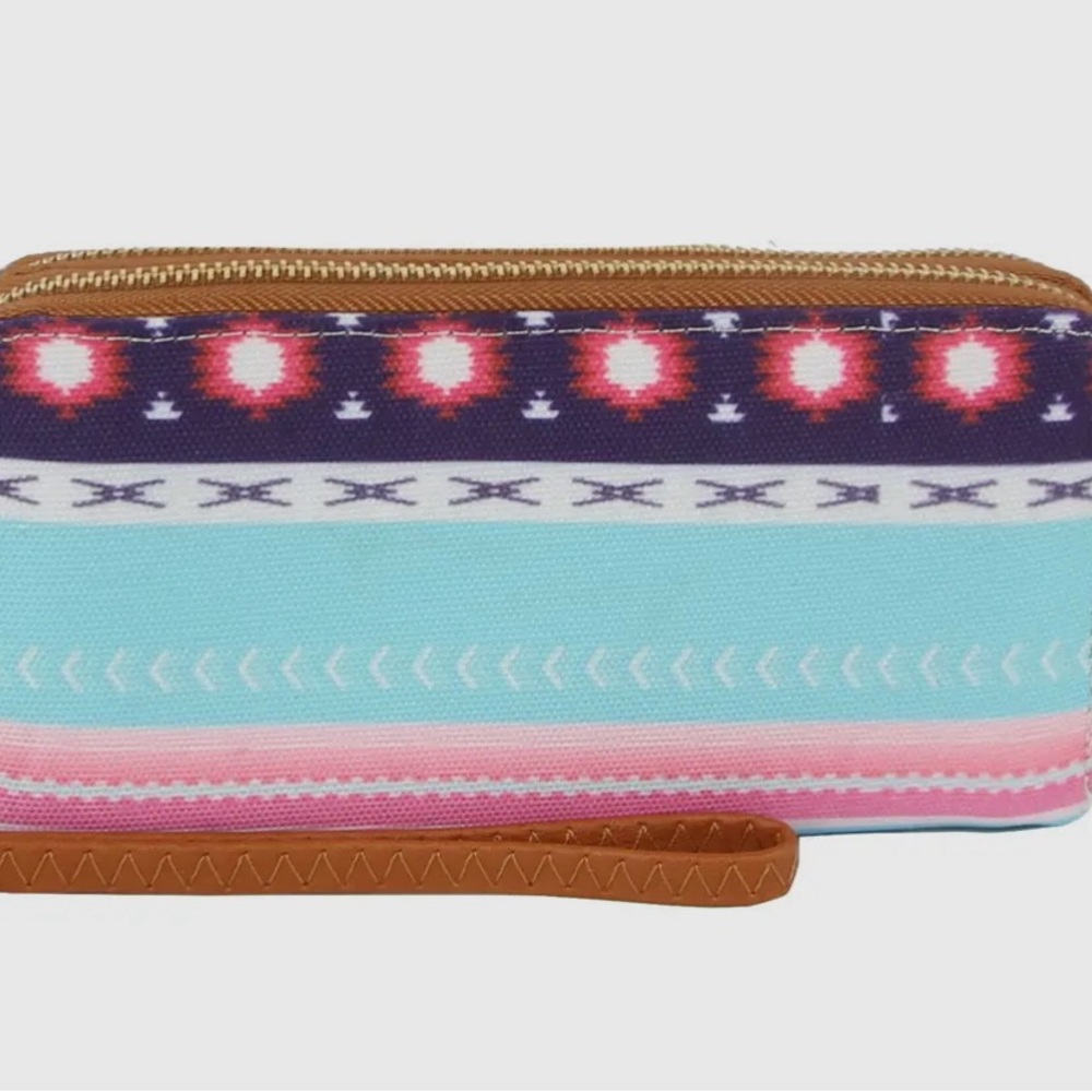 Multicolored Native‎ Indian Print Wallet